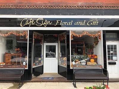 Cafe Sign Floral and Gift - Bedford